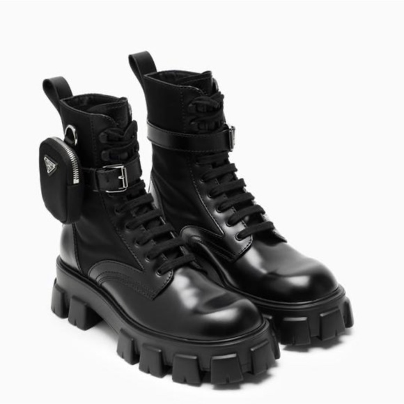 Monolith leather and nylon fabric boots - Picture 2 of 8